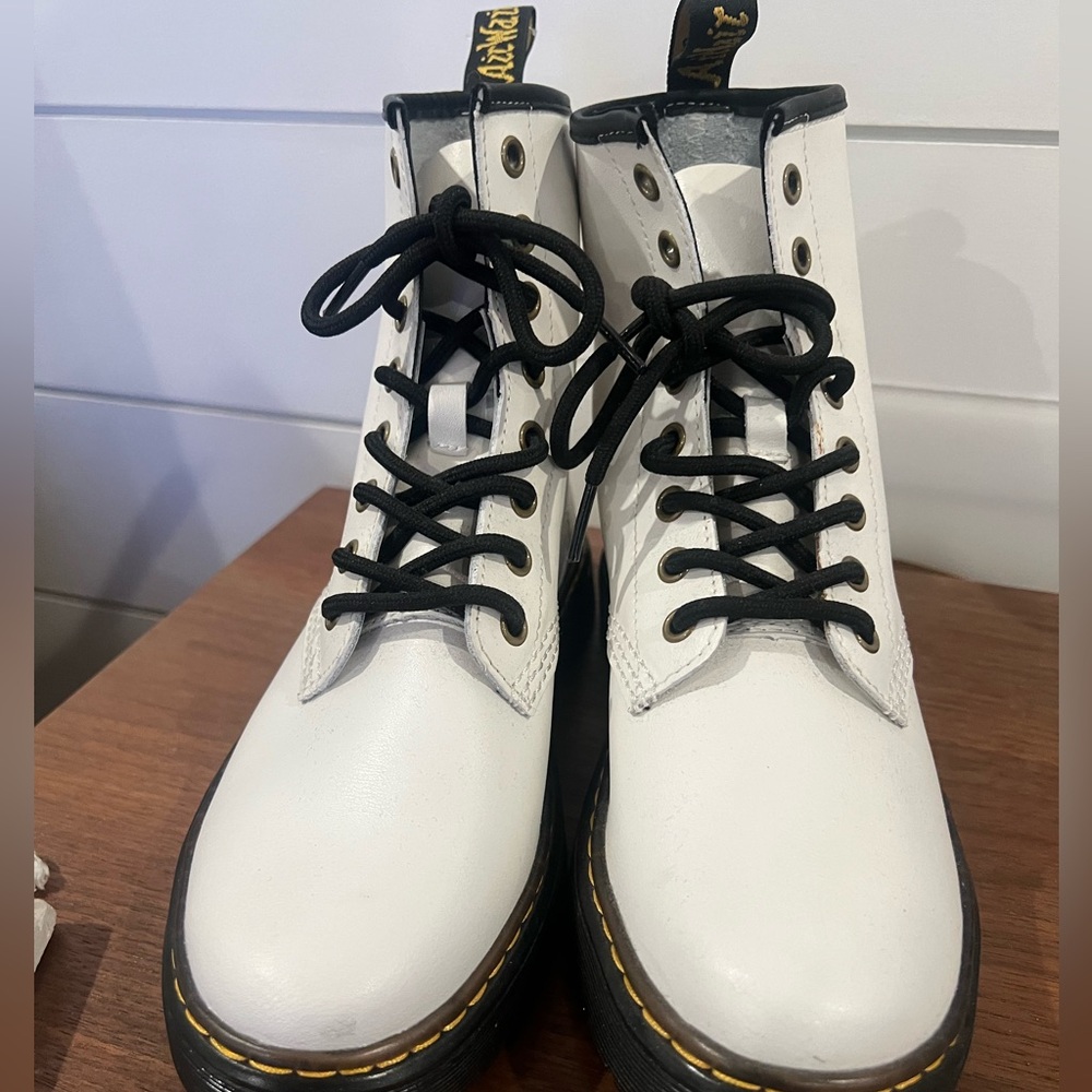 White Dr. Martens Boots: US Women Size 7